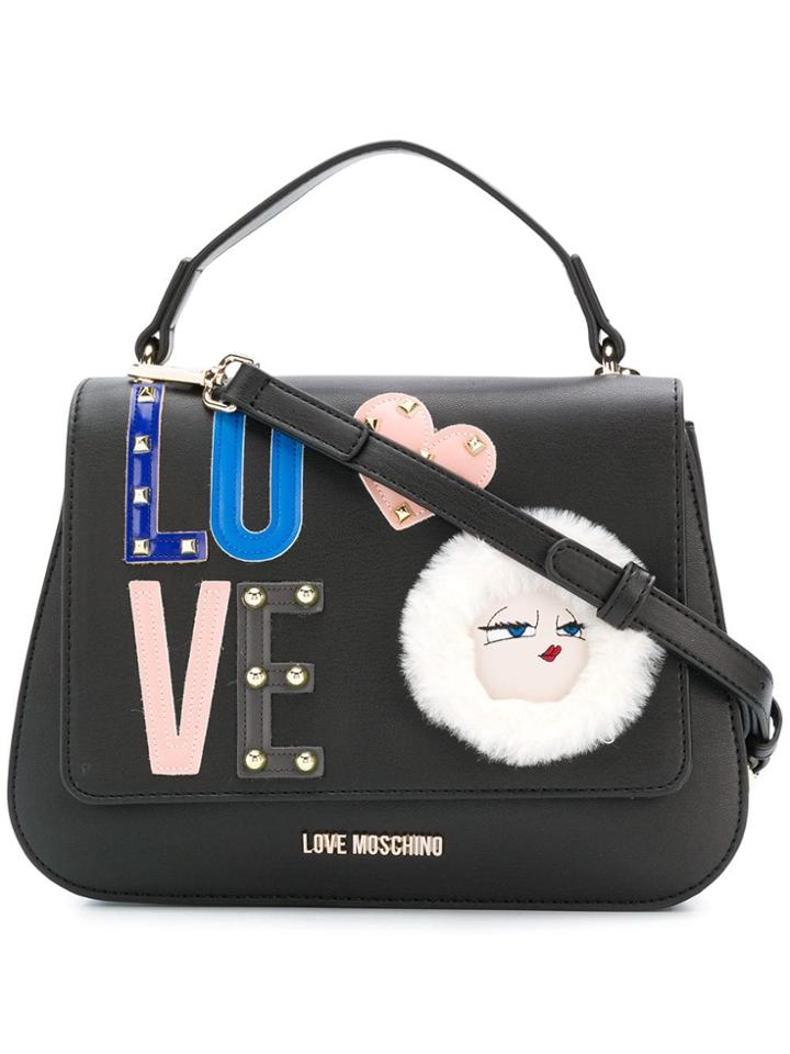 Love Moschino Embellished Logo Tote - Black