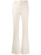 Chloé Textured Flared Trousers - Neutrals