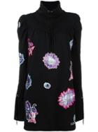 Kenzo 'dandelion' Embroidered Dress, Women's, Size: Xs, Black, Cotton