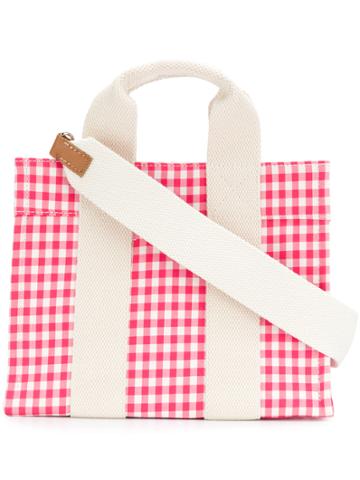 Rue De Verneuil Gingham Tote Bag - Pink & Purple