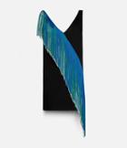 Christopher Kane Deep V-neck Dress With Asymmetric Fringing Strip