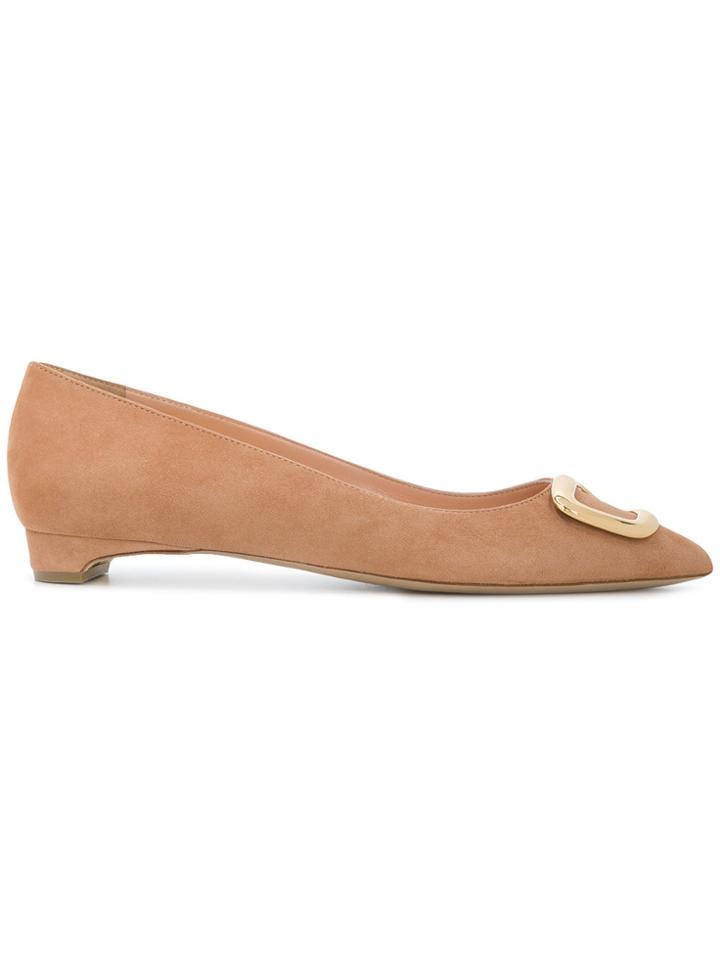 Rupert Sanderson Bedfa Ballerina Shoes - Nude & Neutrals