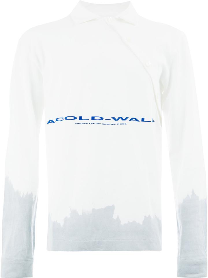 A-cold-wall* Front Logo Longsleeved Polo Shirt - White