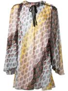 Giamba Printed Dress, Women's, Size: 40, Pink/purple, Silk/polyester