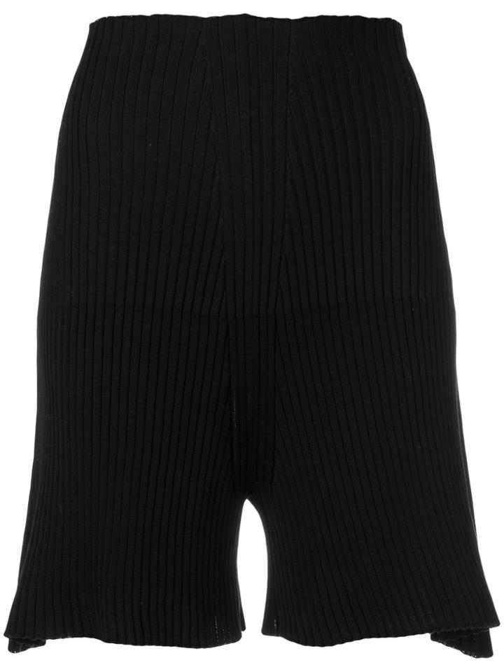 Circus Hotel Ribbed Shorts - Black