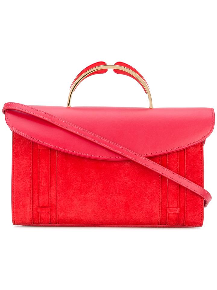 Mansur Gavriel - Flap Closure Clutch - Women - Leather - One Size, Red, Leather