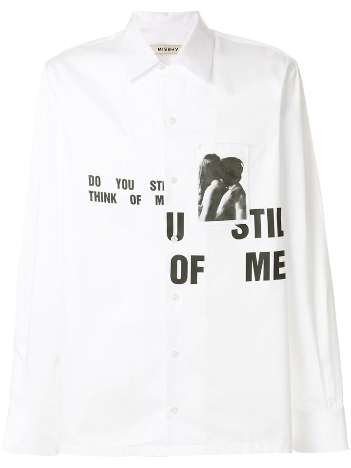 Misbhv Slogan Print Shirt - White