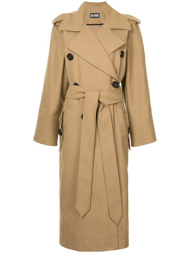 Dalood Oversized Trench Coat - Brown