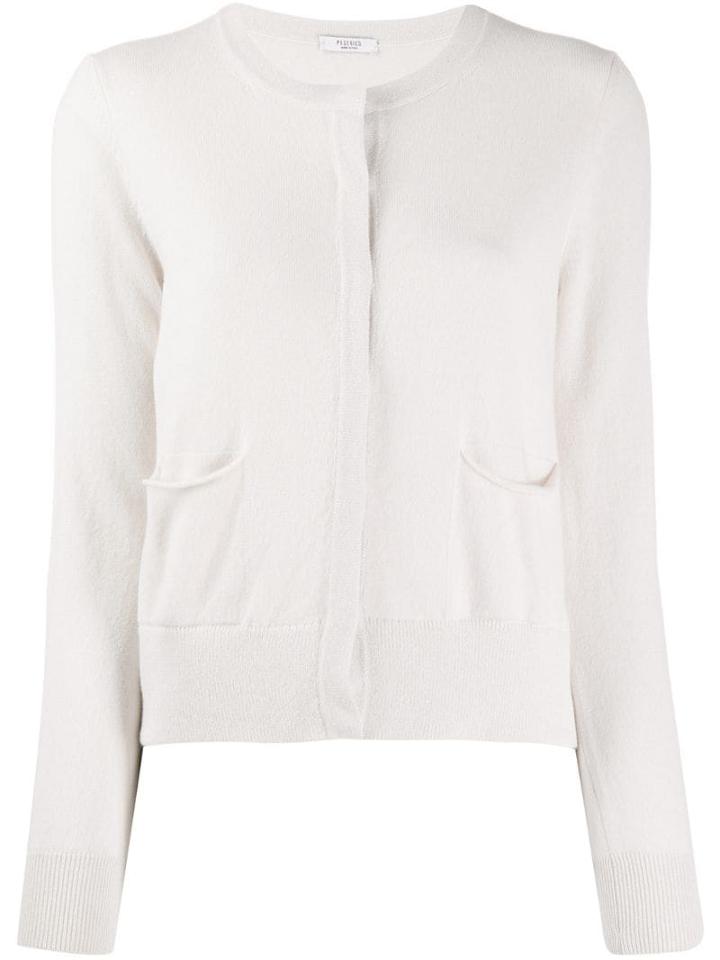 Peserico Round Neck Cardigan - White