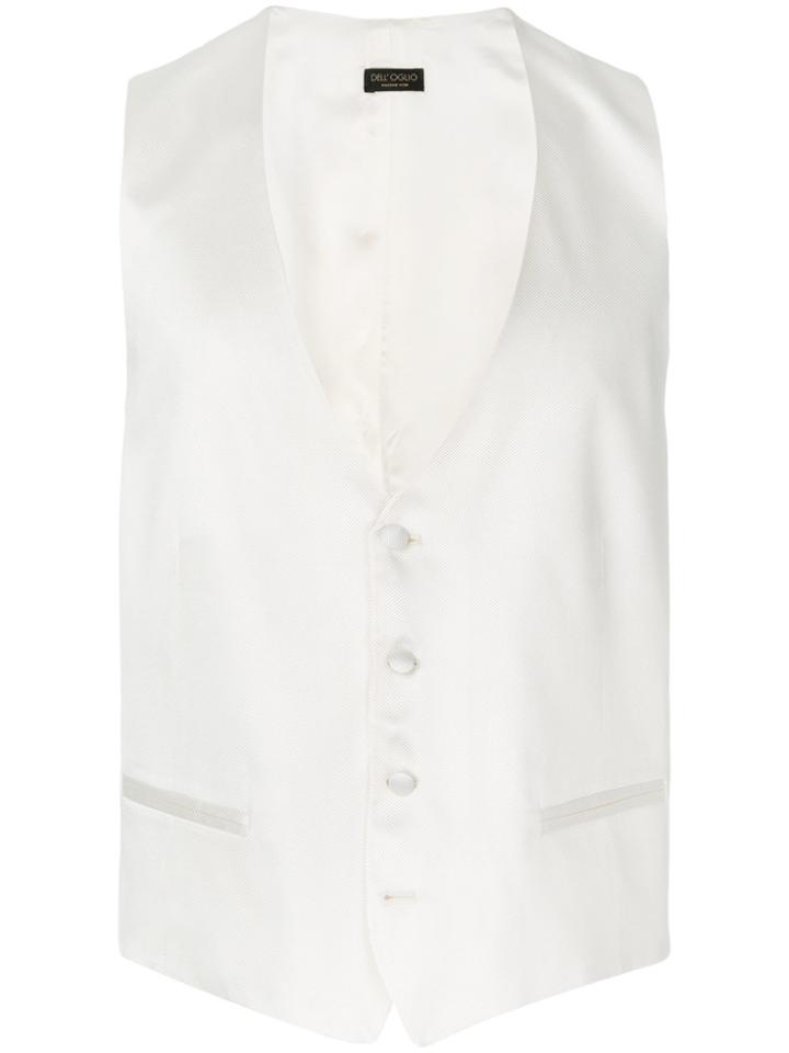 Dell'oglio Classic Formal Waistcoat - White