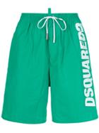 Dsquared2 Logo Printed Swim Shorts - Green