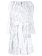 Emilio Pucci Floral Mesh Short Dress - White