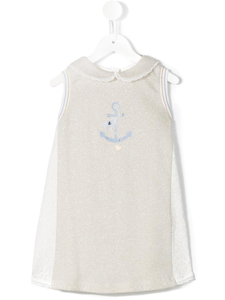 Lapin House - Nautical Dress - Kids - Cotton/lurex/polyamide - 2 Yrs, Nude/neutrals