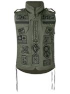 Ktz Multi Patches Waistcoat - Green