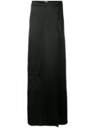 Attico - Wrap Skirt - Women - Viscose/acetate - 2, Black, Viscose/acetate