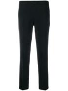 Alberto Biani Slim Fit Cropped Trousers - Black