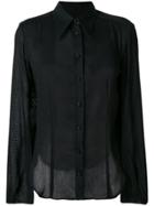 Khaite Sheer Buttoned Shirt - Black