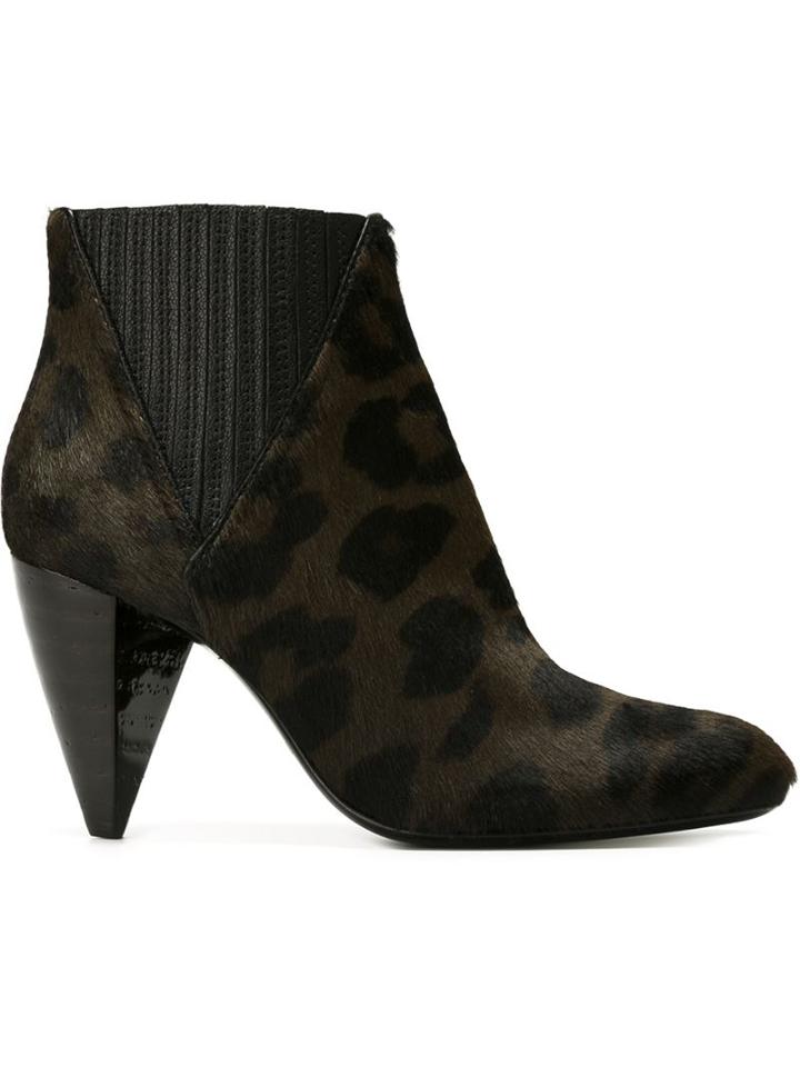 Lanvin Leopard Print Booties