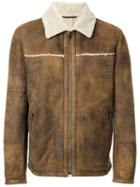 Drome - Fur Collar Jacket - Men - Lamb Skin/polyester/viscose/lamb Fur - M, Brown, Lamb Skin/polyester/viscose/lamb Fur
