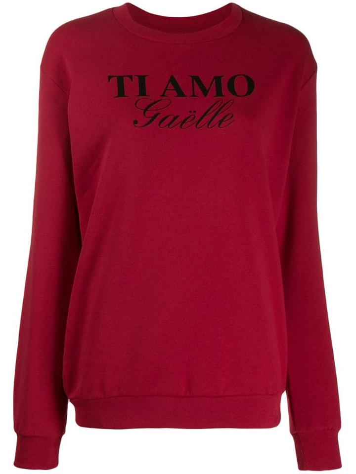 Gaelle Bonheur Printed Logo Sweatshirt - Red