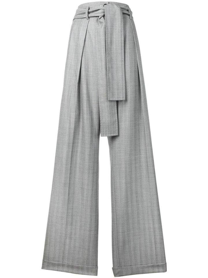 Nina Ricci Checked Palazzo Pants - Grey
