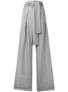 Nina Ricci Checked Palazzo Pants - Grey