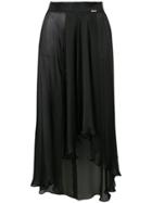 Styland Draped Front Skirt - Black