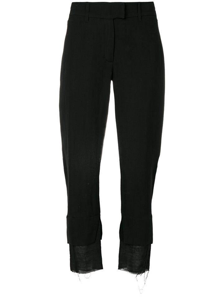 Ann Demeulemeester Double Hem Trousers - Black