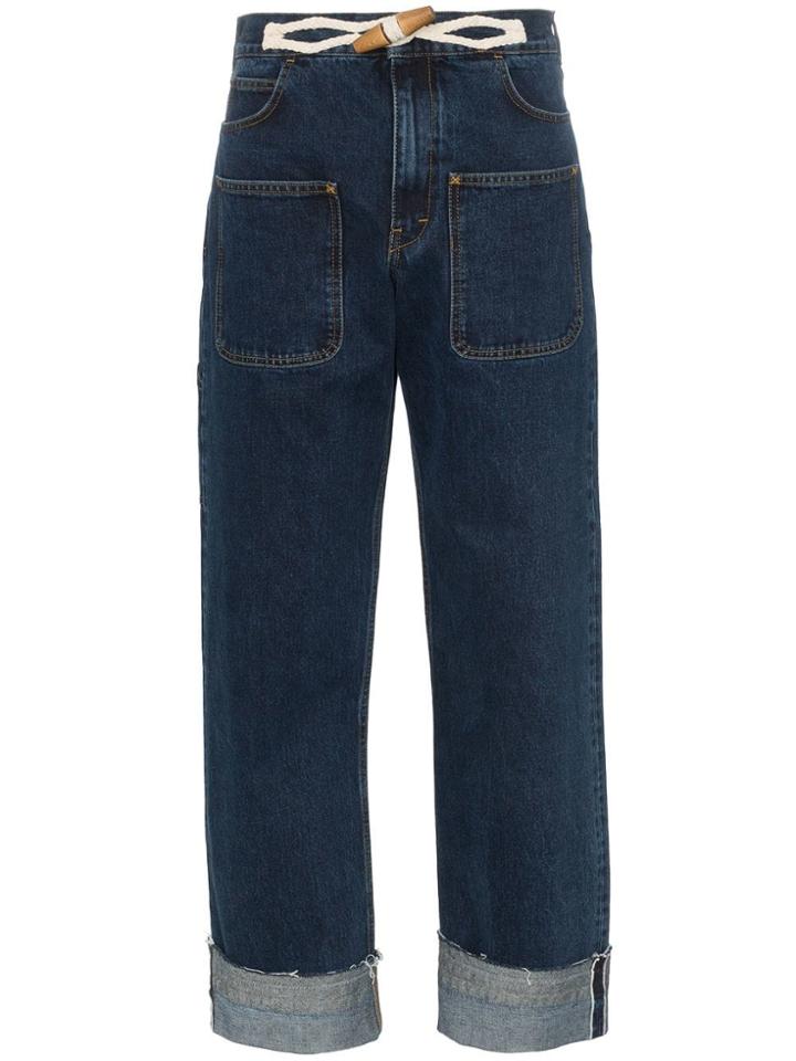 Jw Anderson High-waisted Wide Leg Jeans - Blue