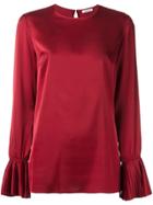 P.a.r.o.s.h. Pleated Cuff Blouse - Red
