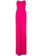 Marchesa Notte - Fitted Strapless Dress - Women - Polyester - 6, Pink/purple, Polyester