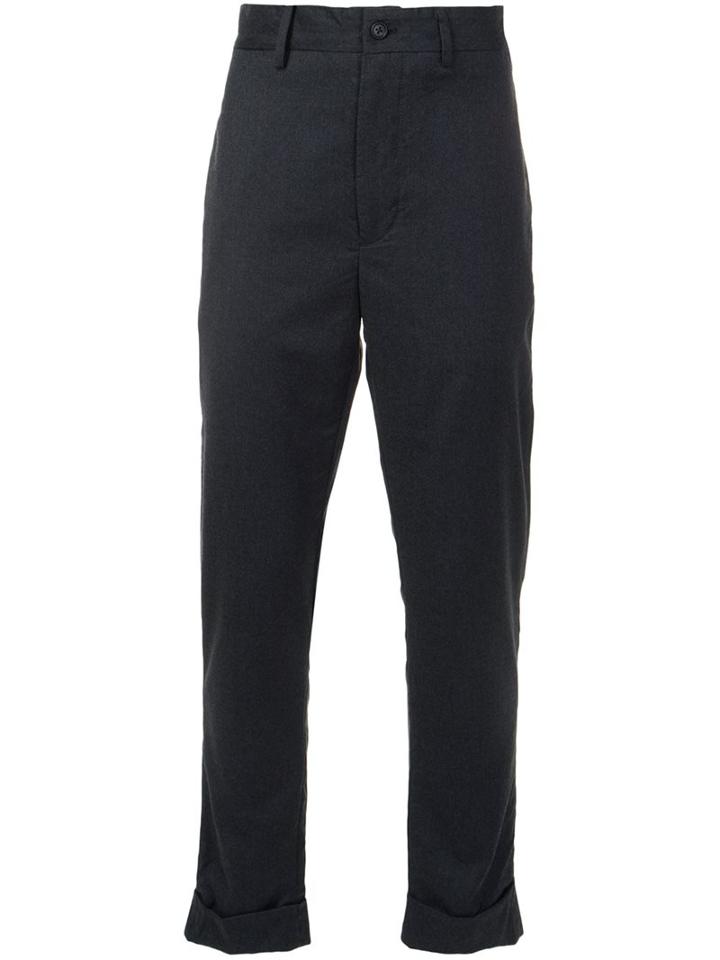 Engineered Garments Drop Crotch Straight-fit Trousers, Men's, Size: 34, Grey, Wool
