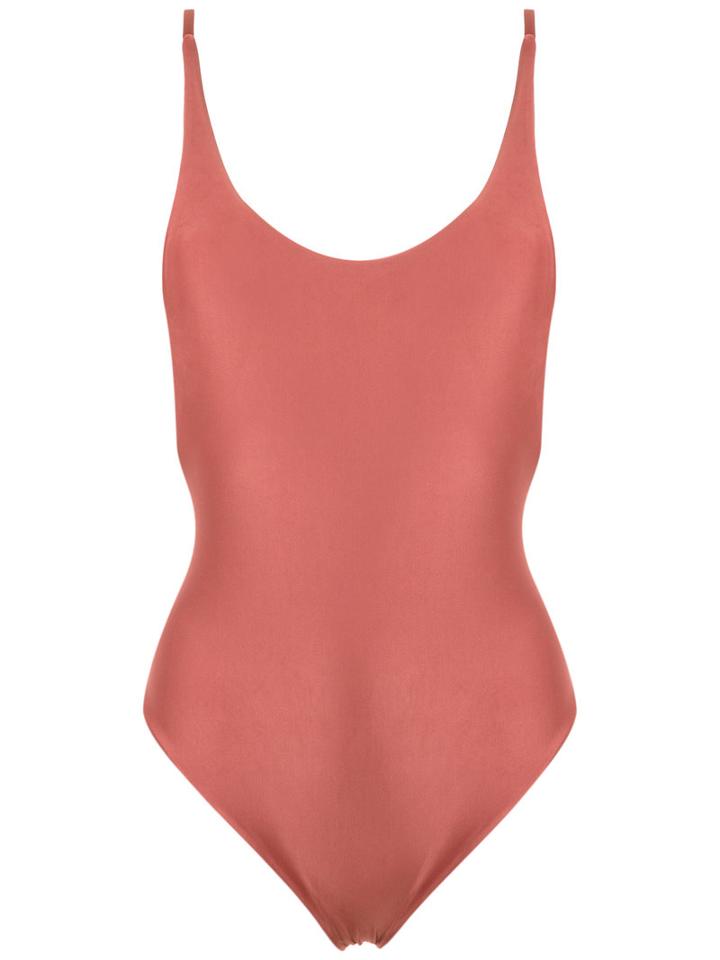 Haight Round Neck Swimsuit, Women's, Size: P, Brown, Polyamide/spandex/elastane
