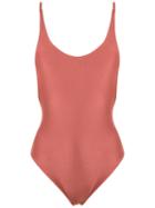 Haight Round Neck Swimsuit, Women's, Size: P, Brown, Polyamide/spandex/elastane