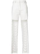 Cristina Savulescu Pearl String Front Slim Fit Jeans - White