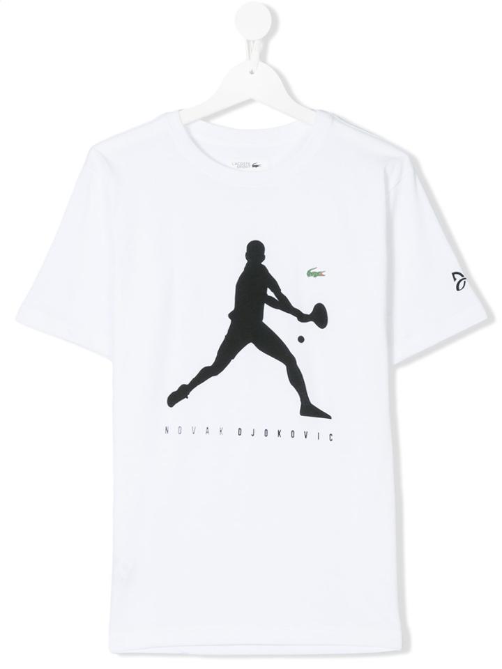 Lacoste Kids Teen Novak Djokovic Print T-shirt - White