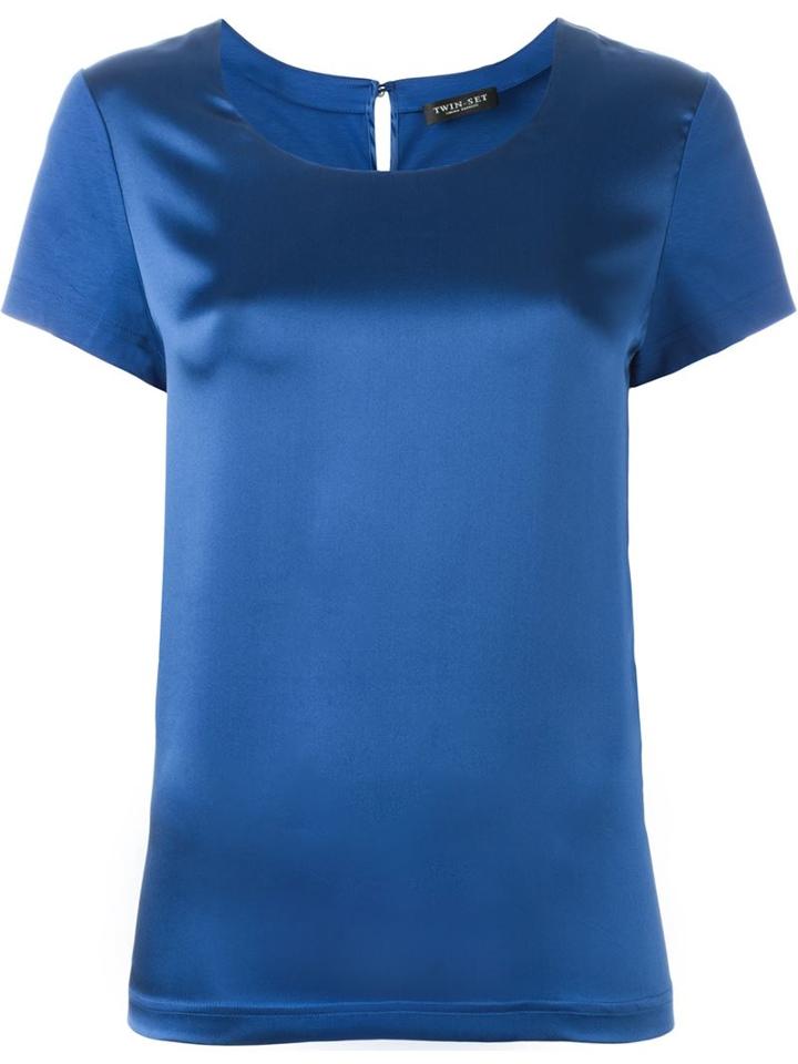 Twin-set Scoop Neck T-shirt Blouse
