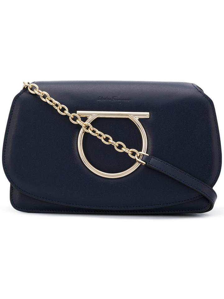 Salvatore Ferragamo Gancini Cross Body Bag - Blue