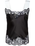 Givenchy Contrast Strap Lace Camisole, Women's, Size: 40, Black, Silk/cotton/polyamide