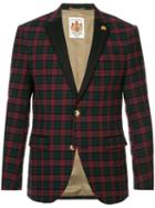 Education From Young Machines Single Breasted Check Blazer - Red