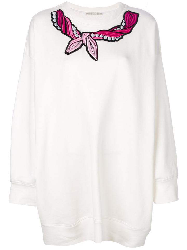 Marco De Vincenzo Foulard Patch Sweatshirt - White
