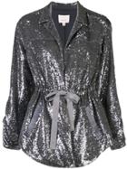 Cinq A Sept Mathieu Sequinned Jacket - Silver
