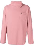 Ader Error Chest Pocket Jumper - Pink & Purple