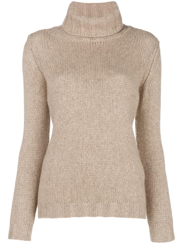 Incentive! Cashmere Soft Turtle Neck Jumper - Nude & Neutrals