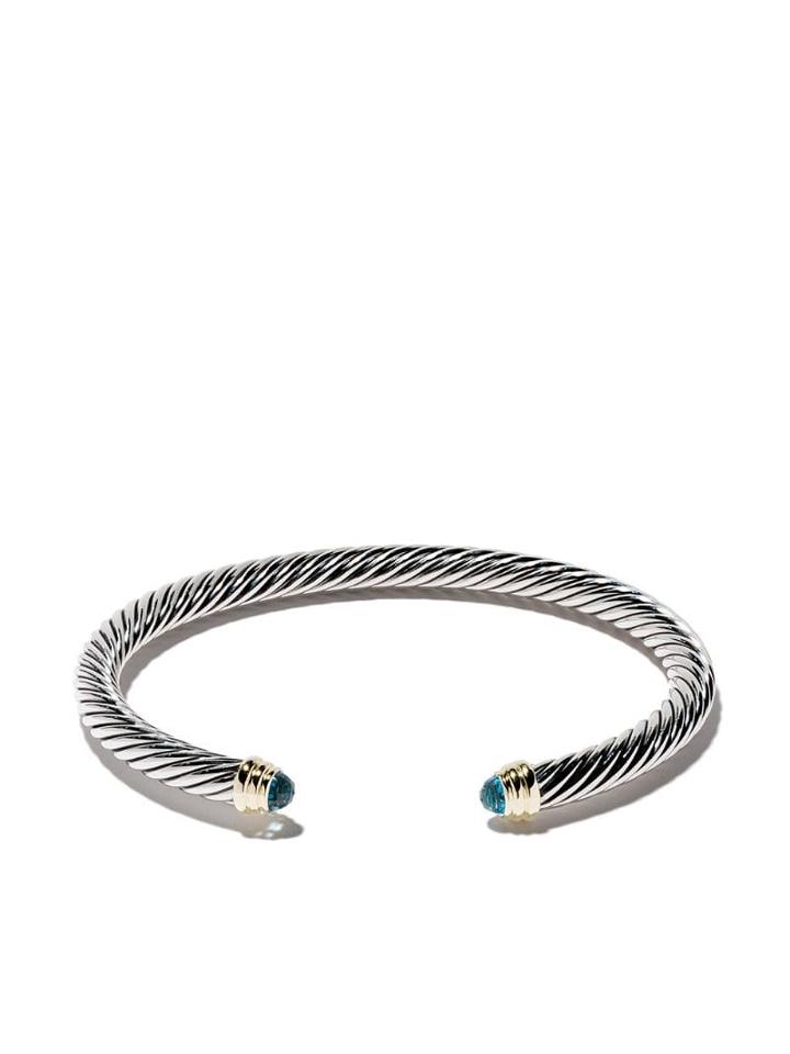 David Yurman Cable Classics Sterling Silver, Blue Topaz And 14kt