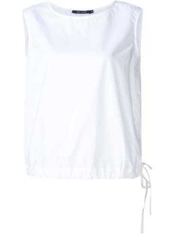 Sofie D Hoore Drawstring Hem Top, Women's, Size: 40, White, Cotton