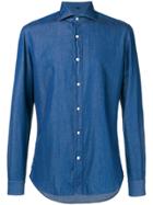Fay Denim Button-down Shirt - Blue