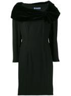 Thierry Mugler Vintage 1990's Draped Details Short Dress - Black