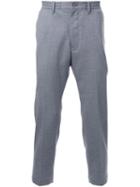 Cityshop Cropped Tailored Trousers, Men's, Size: Medium, Grey, Polyester/polyurethane/rayon