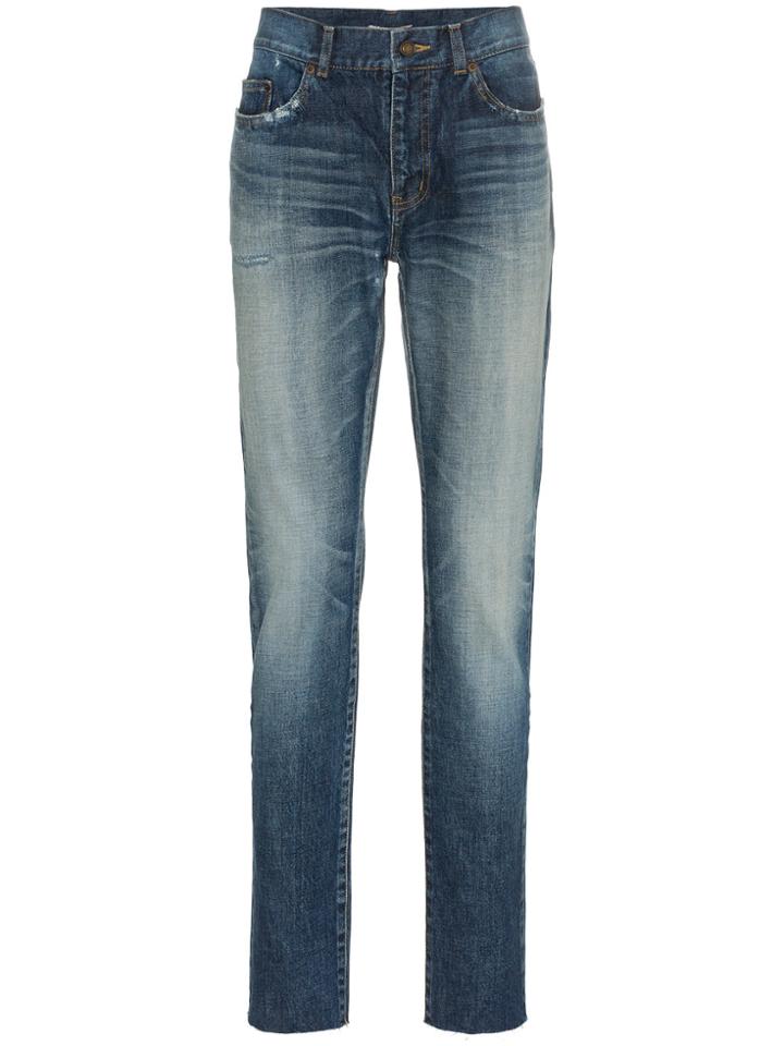 Saint Laurent Midblue Skinny Distressed Jeans